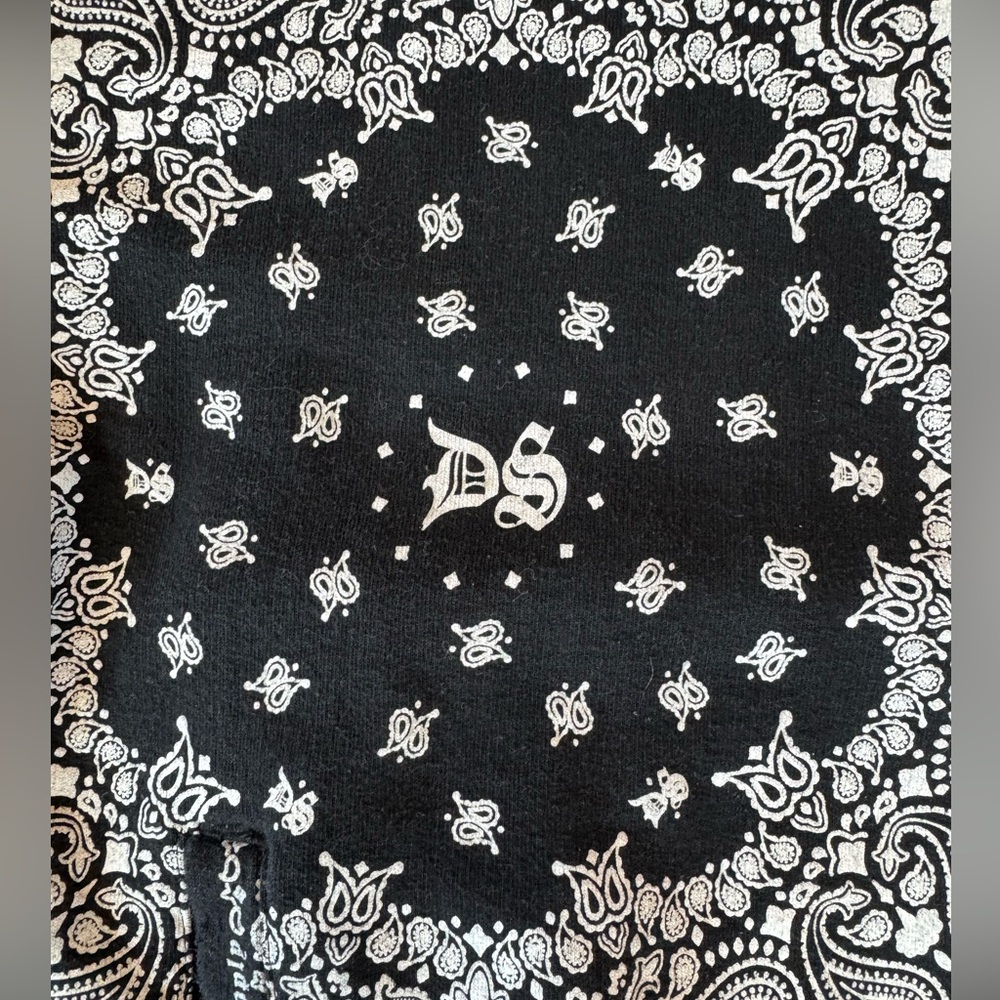 Dogg Supply by Snoop Dogg Black/White Bandana Popover Hoodie Men’s Size Medium - Picture 5 of 13